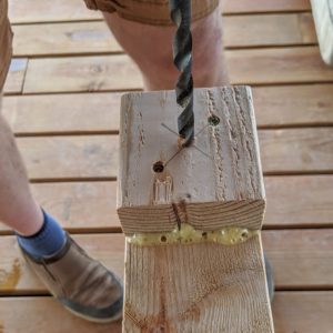 Drilling for tee nut inserts