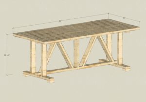 Rustic 2x4 Table Plans